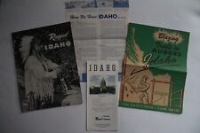 Lot of 4 Idaho 1949 Travel Brochure Pamphlet Booklets Tourism Ephemera Boise