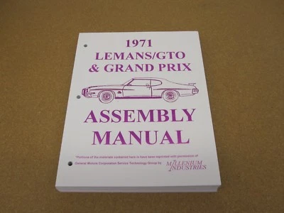 1971 Pontiac GTO LeMans Grand Prix car assembly instruction manual - Image 1 of 4