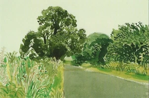 Postcard David Hockney "Roadside Trees, Midsummer: East Yorkshire" 2004 MNT - Picture 1 of 1