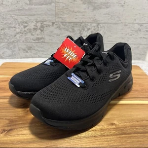 Skechers Big Appeal Arch Fit Running Shoes Women's 7 W Triple Black - NEW - Picture 1 of 10