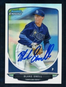 Blake Snell Signed 2013 Bowman Chrome Mini Silver Refractor IP AUTO #CC-TBR5 - Picture 1 of 2