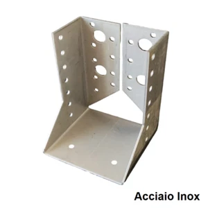 Staffa Scarpa ACCIAIO INOX 304 ancoraggio per Travi in Legno, Supporto muro - Foto 1 di 3