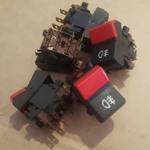 Fiat Rear Fog light switch 131 sport 2 pos 4 pin 4395347 BLACK/INDICATOR - Picture 1 of 4