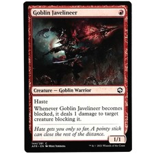 Goblin Javelineer - M/NM Red Creature Goblin Warrior Common MTG AFR Adventures
