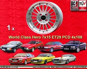 1 Cerchio Audi 80 90 Typ 81 Audi 85 89 100 Cabrio 200 Typ 44 7x15 4x108 wheels - Foto 1 di 24