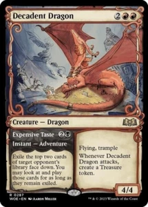 DECADENT DRAGON (ESCAPARATE) Wilds Of Eldraine WOE Magic The Gathering tarjeta como nueva - Imagen 1 de 1