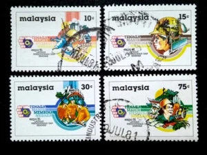 Malaysia 1981 Industrial Training Seminar Complete Set - 4v Used - Picture 1 of 2