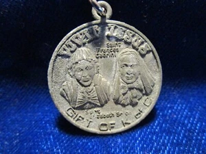 Medalla de Colección Caballeros de Colón con 4 Santos Tono Plateado Vivat Jesus 1"di - Imagen 1 de 2