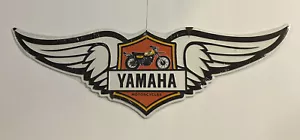 Yamaha Motorräder flügelförmiges Metallschild 30 ""X 11" NEU - Bild 1 von 1