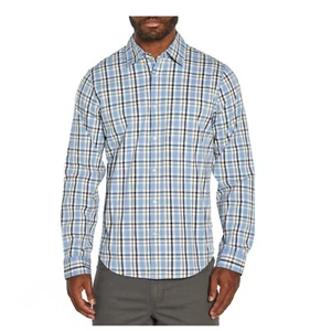 NWT GAP Shirt Mens Medium Button Up Lived In Plaid Long Sleeve Casual Cotton - Picture 1 of 6