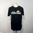 Ellesse T Shirt Mens Medium Black Classic Core Streetwear 90s Y2K