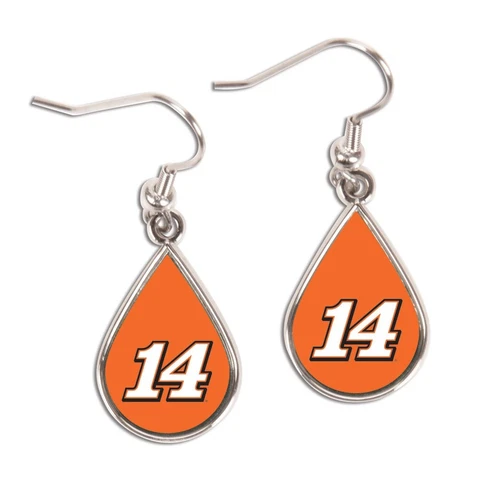 Tony Stewart 2015 Wincraft #14 Tear Drop Earrings Carded FREE SHIP! Cover