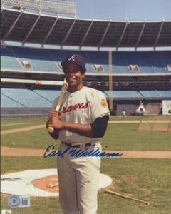 FOTO FIRMADA EARL WILLIAMS BRAVES ROY 8X10 BECKETT BF72278 - Imagen 1 de 2