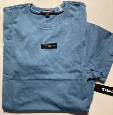 Camiseta KARL Lagerfeld Para Hombre Logo Gráfico Talla M L XL Blanco Gris Manga Corta Foto 1 de 4