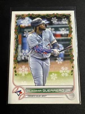 Vladimir Guerrero Jr. 2022 Topps Holiday Candy Cane Sleeve Variation SP #HW10 - Image 1 of 2
