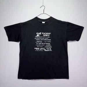 VTG 80s / 90s Golf Excuses Shirt - Black - Single Stitch - Mens XL - Picture 1 of 4