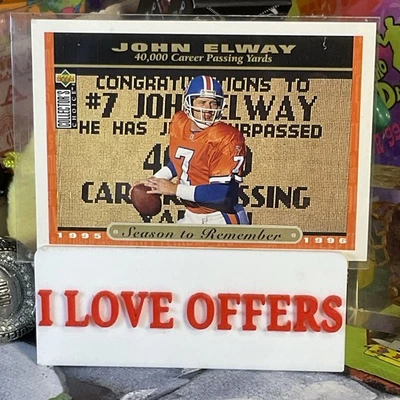 1996 Upper Deck Collector's Choice Season to Remember #55 John Elway C Store Foto 1 de 3