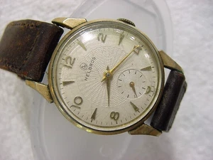 Vintage GOLD FD große antike Art Deco HELBROS STAR-BURST DIAL Herrenuhr - Bild 1 von 1