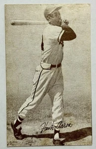 1947-66 Mostre HANK AARON #1 Vintage Milwaukee Braves Baseball AFFILATO! - Foto 1 di 7
