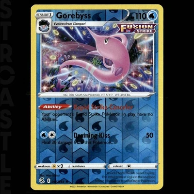 Gorebyss 067/264 Swsh08: Fusion Strike - Reverse Holo - Rare-   Pokémon TCG - Image 1 of 3