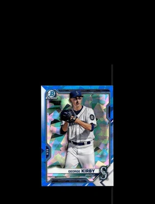 2021 Bowman Chrome George Kirby Sapphire Edition BCP-117 Blue Cracked Ice - Image 1 of 2