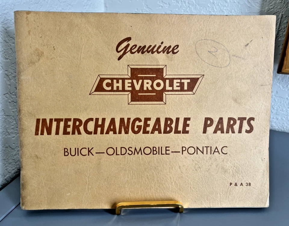 Chevrolet 1938 piezas intercambiables/libro de catálogo original Buick Oldsm Pontiac Foto 1 de 4