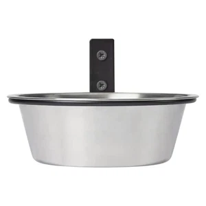 2 PCS Stainless Steel Wall Mounted Elevated Dog Bowl Hanging Pets Puppy Feeder - Picture 1 of 18
