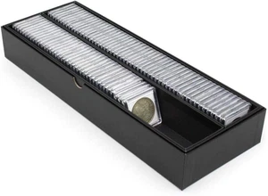 Scatola porta monete doppia fila 2X2 | contiene 102 scatti o 330+ foglietti carta | scatola porta monete - Foto 1 di 12