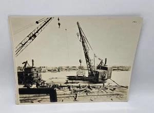 1931 8x10 Photo-NY Central Railroad-Whirler Derrick Boat Crane-Wilmington Del - Picture 1 of 2