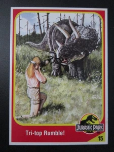 ELLIE SATTLER # 15 JURASSIC PARK TRICERATOPS MOVIE COLLECTOR CARD KENNER NM - Picture 1 of 3