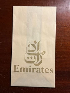 Emirates Vtg Airline Barf Bag Air Sickness Bag Ephemera - Picture 1 of 2