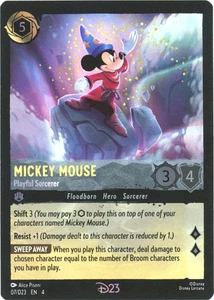 Expo Exclusive Disney Lorcana Mickey Mouse Playful Sorcerer Promo Card 07/D23 - Picture 1 of 2