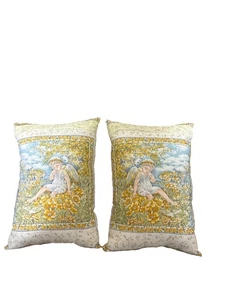 angel cherub vintage handmade decorative pilllows pack of 2 handmade new - Picture 1 of 11