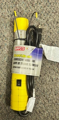 BATCO FL-506N-51 PORTABLE UTILITY WORK LIGHT 6FT CORD FLUORESCENT 11.25" YELLOW - Image 1 of 2