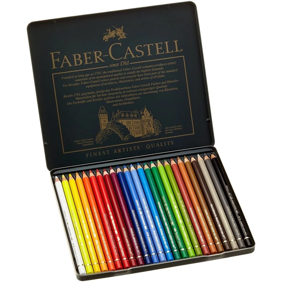 Faber-Castell USA 110024 Polychromos Pencils 24 Color Tin Set