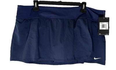 Nike Women’s Swim Skirt XXL Navy Blue Built-in Brief Activewear Plus Size Skort - Image 1 of 4
