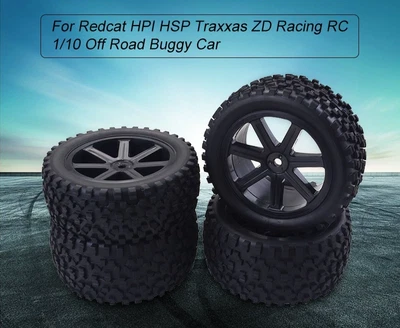 1/10 OFF-ROAD RC Buggy 4PCS 12mm hex Wheel/Tire Set For HPI/WLTOYS/REDCAT/HSP - Image 1 of 4