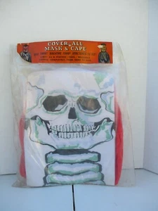 Halloween Skeleton Costume, Mask & Cape from Cover-All 1970 NOS - Picture 1 of 5
