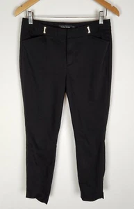Ivanka Trump Black Pants Womens Petite SZ Small P Straight Tapered Chino Slacks - Picture 1 of 7