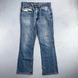 Levis 517 Vintage 80s USA Orange Tab Bootcut Flare Blue Worn Jeans Act 32x30 - Picture 1 of 22