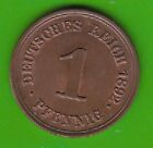 Pièce de monnaie pfennig empire 1 pfennig 1892 E emplacement creux près de Bu nswleipzig