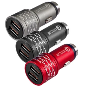 Cargador rápido de coche doble USB para iPhone Samsung Galaxy S8 S9 S10 S20 Plus Note 8 9 - Imagen 1 de 19