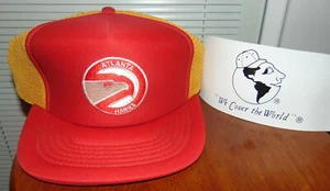 VINTAGE Atlanta Hawks Snapback Basketball NBA Hat 90's OLD LOGO Red Yellow NEW - Picture 1 of 5