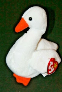Schwan Stofftier Ty Beanie Babys Gracie der Schwan 1996 TOP - Bild 1 von 4