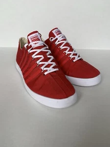 K-swiss Men Classic LX Medium Low Top Cloth Red Material 11-1/2 Size - Picture 1 of 10