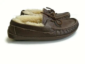 UGG mocassini uomo scarpe in pelle taglia 8 US (41,5 EU) marrone - Foto 1 di 8