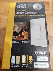 GE myTouchSmart WiFi Smart Light Dimmer No Hub Required, Works with Alexa-NEW - Picture 1 of 5