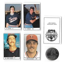 1984 All-Star Game Program Inserts MINNESOTA TWINS Team Set