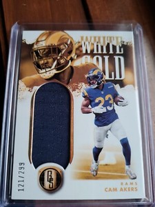 2022 Gold Standard Cam Akers White Gold Patch Rams