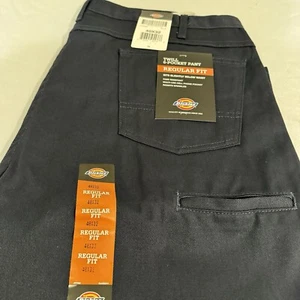 DICKIES Twill 6-Pocket Regular Fit Navy Blue Work Pants Size 40x32 new with tags - Picture 1 of 10